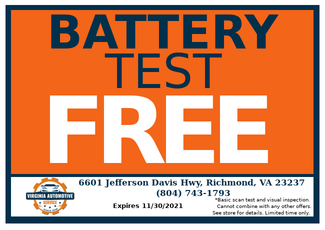 Free Car Battery Test Richmond 23234